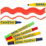 Deka TwinPen kétvégű textilfilc - 19 piros