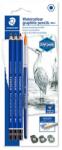 STAEDTLER Grafitceruza készlet ecsettel, Staedtler, Design Journey, Lumograph, akvarell - 3 db