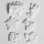 ArtExport Hobbyművész műanyag öntőforma - karácsonyi apró VI. harang fenyőággal, 6 db