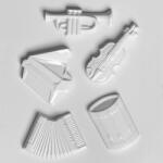 ArtExport Hobbyművész műanyag öntőforma - hangszerek, 5 db