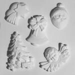 ArtExport Hobbyművész műanyag öntőforma - karácsonyi apró III. főszereplők, 5 db