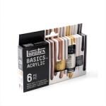 Liquitex Basics akrilfesték készlet - 6x22 ml, metál és irizáló színek