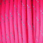  Paracord 550, méterben, 4 mm - fényvisszaverő - pink