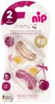 Nip Suzeta latex forma rotunda naturala 6 luni+ Cherry Girl, 2 bucati, Nip