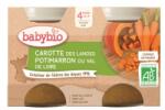 BabyBio Piure de morcovi si dovleac Bio, 2 x 130g, BabyBio