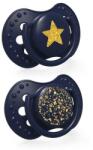LOVI Suzeta din silicon Dynamic Stardust blue pentru 0-3 luni, 2 bucati, Lovi