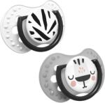 LOVI Suzeta din silicon Dynamic Salt&Pepper pentru 3-6 luni, 2 bucati, Lovi
