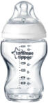 Tommee Tippee Biberon din sticla cu tetina din silicon cu autosterilizare pentru 0 luni+ Natural Start, 250ml, Tommee Tippee