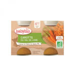 BabyBio Piure bio din morcovi +4 luni, 2 x 130g, BabyBio
