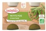BabyBio Piure de mazare Bio, 2 x 130g, BabyBio