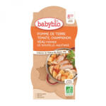 BabyBio Piure de legume si vitel Bio, 2 x 200g, BabyBio