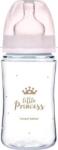 Canpol babies Biberon roz anticolici cu gat larg PP EasyStart Royal Baby, 240ml, Canpol babies