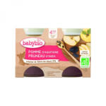 BabyBio Piure de mere si prune uscate, 2 x 130g, BabyBio