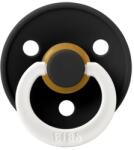 BIBS Suzeta fosforescenta din latex cu tetina rotunda pentru +0 luni Colour Glow Black, 1 bucata, Bibs