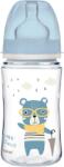 Canpol babies Biberon albastru anticolici cu gat larg PP Bonjour Paris, 240ml, Canpol babies