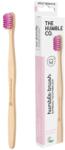 The Humble Co. Periuta de dinti din bambus White Pink, 1 bucata, Humble