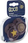 LOVI Suzeta din silicon Dynamic Stardust violet pentru 0-3 luni, 2 bucati, Lovi