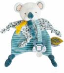 Doudou Koala de pluș cu clips pentru suzetă Yoca le Koala Doudou Dummy Holder Doudou et Compagnie în ambalaj cadou albastră 20 cm de la 0 luni (DC3665)