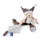 Doudou Ursuleț de pluș cu batistă Plush Bear Taupe Doudou et Compagnie cu cod QR pentru povești maro 35 cm de la 0 luni (DC4061)
