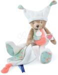 Doudou Ursuleț de pluș cu batistă Plush Bear White Doudou et Compagnie cu cod QR pentru povești alb 35 cm de la 0 luni (DC4060)
