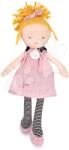 Doudou Păpușa Inès Having Fun Jolijou 36 cm cu păr blond în rochie roz din material fin de la 5 ani (JJ6012) Papusa