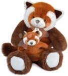 Doudou Panda de pluș cu pui Red Panda Unicef Collection Doudou et Compagnie în ambalaj cadou roșie 25 cm de la 0 luni (DC3985)