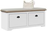 vidaXL előszobapad "BODO" fehér és barna 114x40x45 cm (4016870)