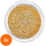 Luxorise Set 2 x Pigment Unghii Platinum Luxorise, Gold Queen (TOT-2xTBY-L5500)