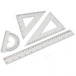  Vonalzókészlet, 30cm, vonalzó, szögmérõ, 45° és 60° háromszög vonalzók 4 db/csom (526-4) - tonerpiac