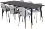  Étkezőgarnitúra Dallas 1260 (Szürke + Fekete)