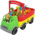 Kiddieland Teherautó 5 dínóval Dino Safary Truck Kiddieland mozgatható részekkel hanggal és fénnyel 12 hó-tól (KID60384)