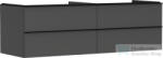 Hansgrohe XELU Q 156x57 cm-es 4 fiókos fali szekrény mosdópulthoz, matt fekete fogantyúval, matt gyémántszürke 54091670 (54091670)