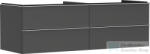 Hansgrohe XELU Q 156x57 cm-es 4 fiókos fali szekrény mosdópulthoz, króm fogantyúval, matt gyémántszürke 54091000 (54091000)