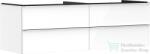 Hansgrohe XELU Q 156x57 cm-es 4 fiókos fali szekrény mosdópulthoz, króm fogantyúval, fényes fehér 54090000 (54090000)