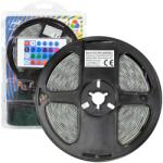 PNI Banda LED PNI 2835RGB, RGB, IP65, silicon, lungime 5 metri, cu telecomanda, alimentator 230 V, dimabil, jocuri de lumini, 270 LE (PNI-2835RGB)