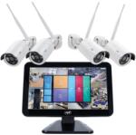 PNI Kit supraveghere video PNI House WiFi650 - 4 camere Full HD Wi-Fi P2P si monitor LCD 12 inch (PNI-HSWIFI650) - eldaselectric