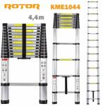 ROTOR Стълба алуминиева, телескопична, rotor kme1044, 150 кг товароносимост, 4.4 метра макс. дължина, 15 стъпала (kme1044)