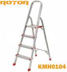 ROTOR Стълба алуминиева, 4 стъпала, 1.29 м, rotor kmh0104 (kmh0104)