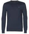 Ralph Lauren Pulóverek PULL COL ROND AJUSTE EN COTON PIMA LOGO PONY PLAYER Kék EU XL