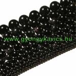  Fekete Obszidián Ásványgyöngy Gyöngyfüzér 12mm