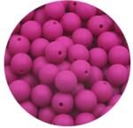  Magenta Lila (31) Kerek Szilikon Gyöngy 16mm