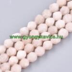  Fazettált Polygon Rózsaszín Berill Morganit Ásványgyöngy Gyöngyfüzér 8mm (7-8mm)