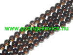  Füstkvarc (sötét) Ásványgyöngy Gyöngyfüzér 4mm