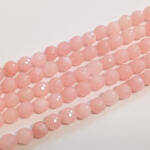  Fazettált Rusztikus Rózsaszín Jade (3) Ásványgyöngy 8mm
