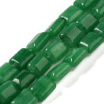  Zöld Jade Téglalap Ásványgyöngy Gyöngyfüzér 8-9x6-7x4mm