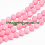  Matt Rózsaszín Jade (2) Ásványgyöngy Gyöngyfüzér 10mm