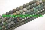  Matt Afrikai Zöld Jade Ásványgyöngy Gyöngyfüzér 10mm