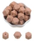 Barna (6) Hexaéder Szilikon Gyöngy 17mm