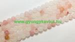  Rózsaszín (vegyes) Jade (2) Ásványgyöngy 6mm