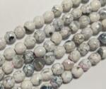  Gyöngyház Galvanizált Fazettált Szürke (2) Tűz Achát Ásványgyöngy 8mm